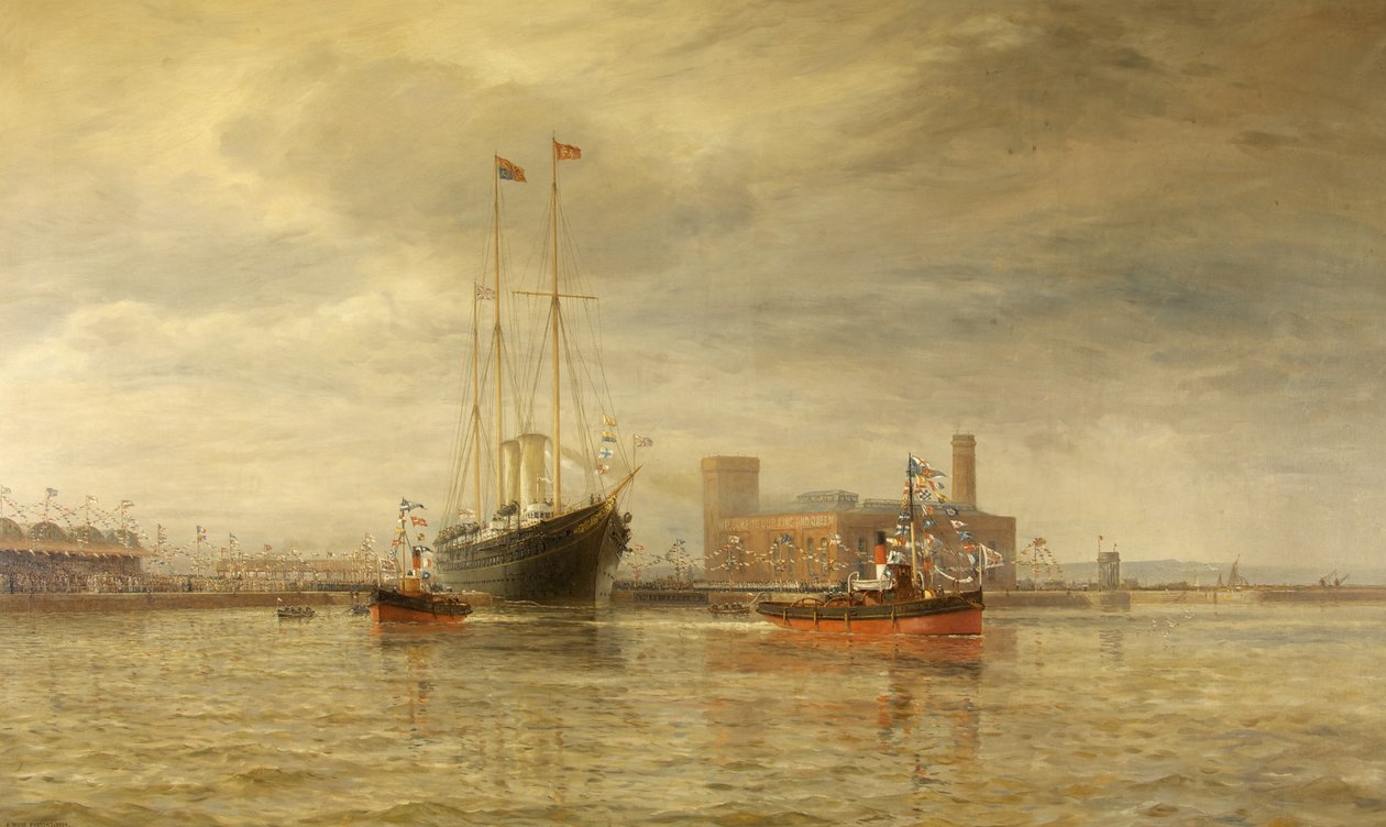 Eröffnung des Royal Edward Dock, Avonmouth, 9. Juli von Arthur Wilde Parsons