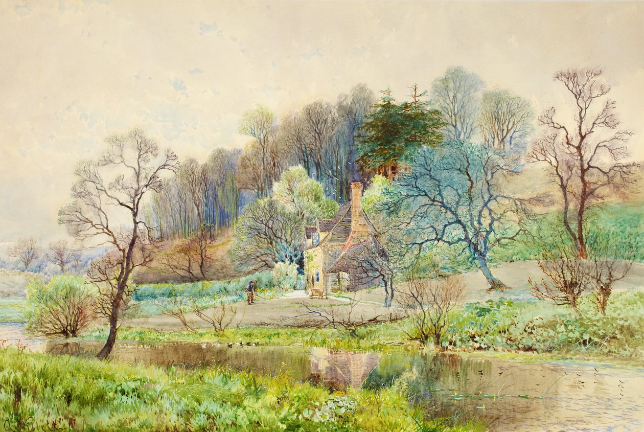 Eine Waldfarm, Horsham, Sussex, ca. 1880-1900 von Arthur Willett