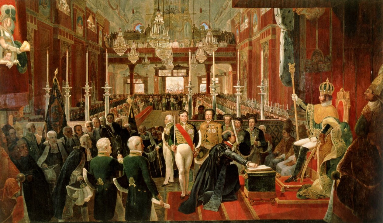 Krönung von Kaiser Pedro I. von Brasilien von Artist Unknown