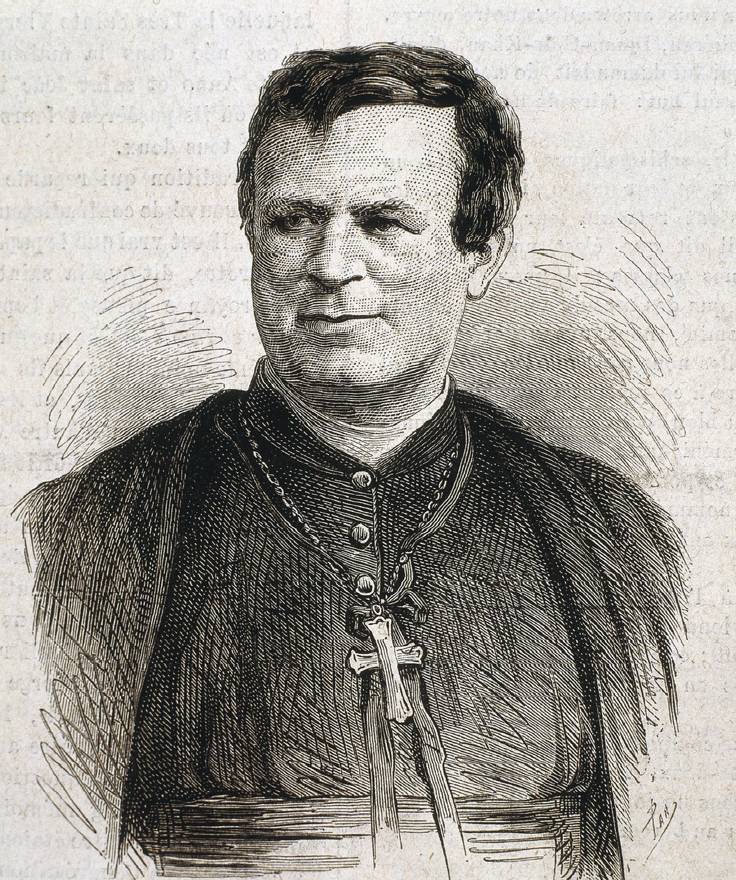 Claude Marie Dubuis. Englisch geborener Prälat der römisch-katholischen Kirche. Er diente als Bischof von Galveston von 1862 bis 1892. Gravur. Spanien. Katalonien. Barcelona. Universitätsbibliothek Barcelona von Artist Unknown