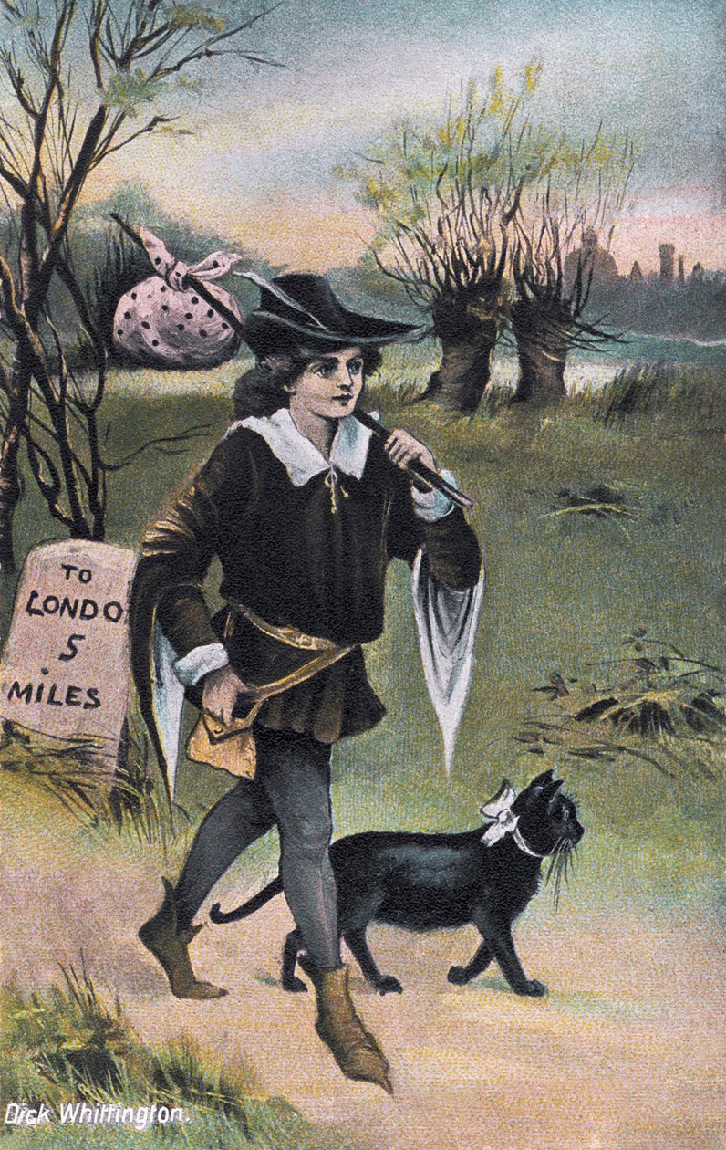 Dick Whittington auf dem Weg nach London von Artist Unknown
