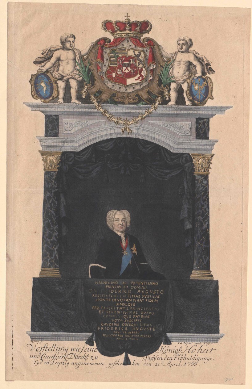 Kurfürst von Sachsen Friedrich August II von Artist Unknown