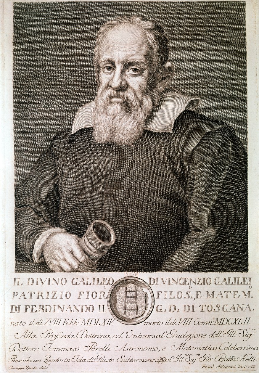Porträt von Galileo Galilei, italienischer Philosoph, Astronom und Mathematiker von Artist Unknown