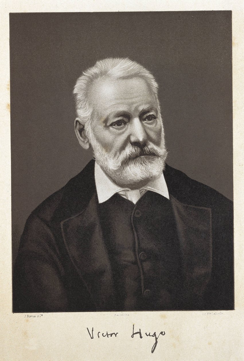 Hugo, Victor (1802-1885). Französischer Romantiker. Lithografie von Artist Unknown