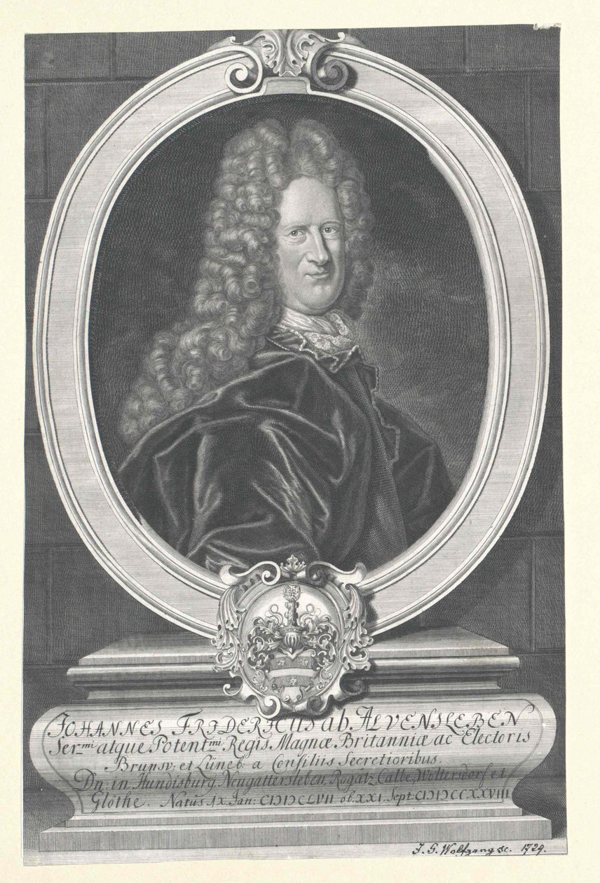 Johann Friedrich von Alvensleben (Druck) von Artist Unknown