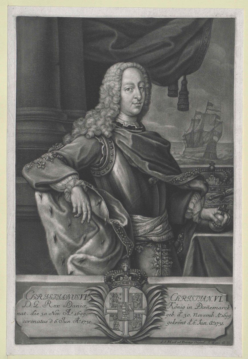 König von Dänemark Christian VI von Artist Unknown