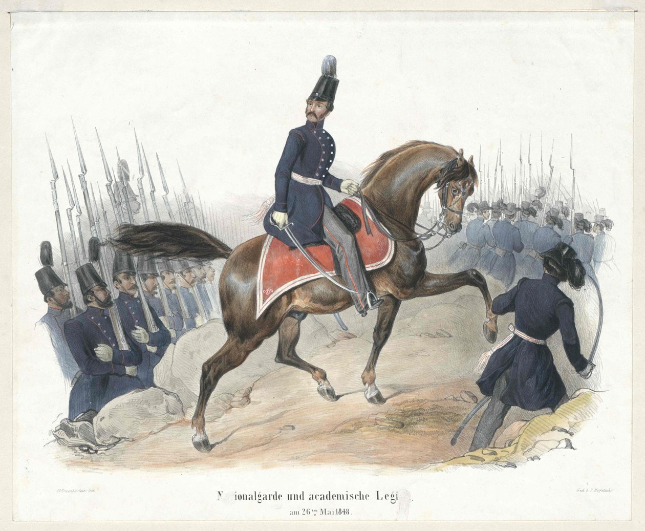Nationalgarde und Kollegiallegion am 26. Mai 1848 von Artist Unknown