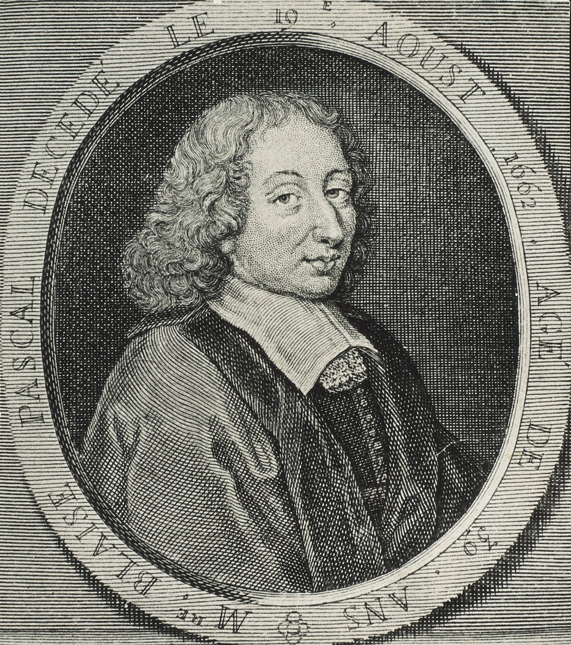 PASCAL, Blaise (1623-1662). Französischer Mathematiker, Physiker und Philosoph. Gravur von Artist Unknown