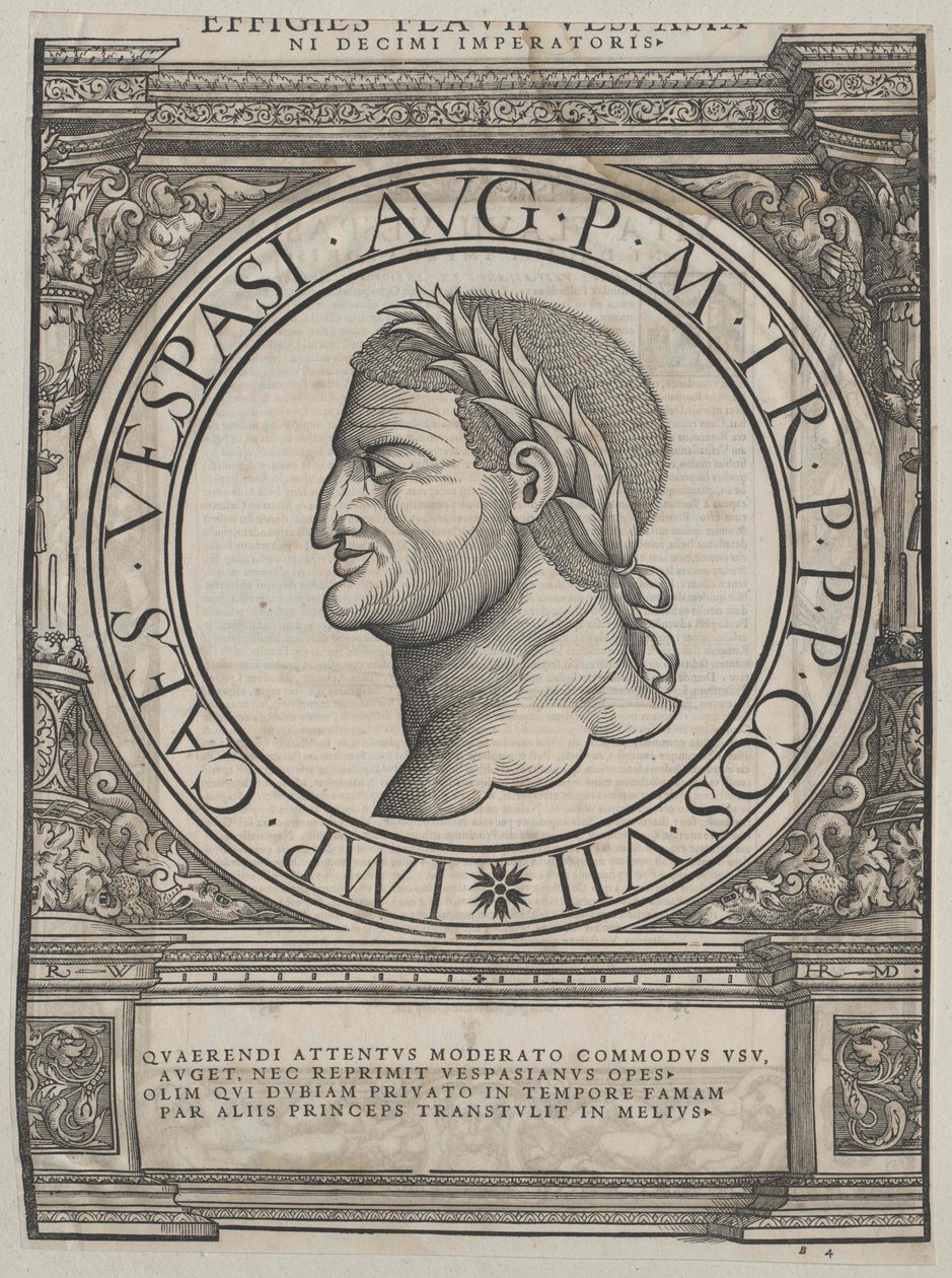 Römischer Kaiser Vespasian von Artist Unknown