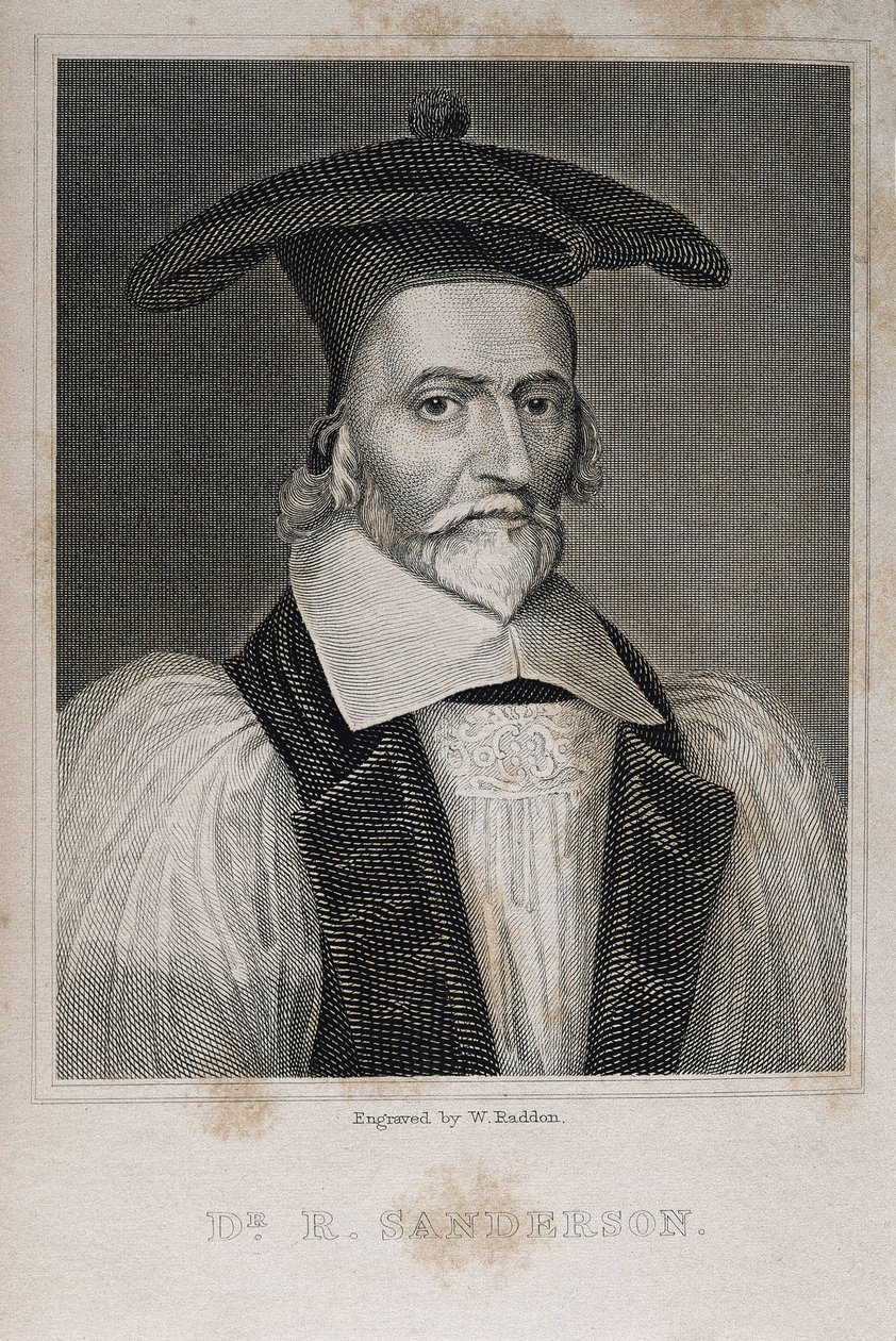 Robert Sanderson (1587-1663). Englischer Theologe und Kasuist. (Stich) von Artist Unknown