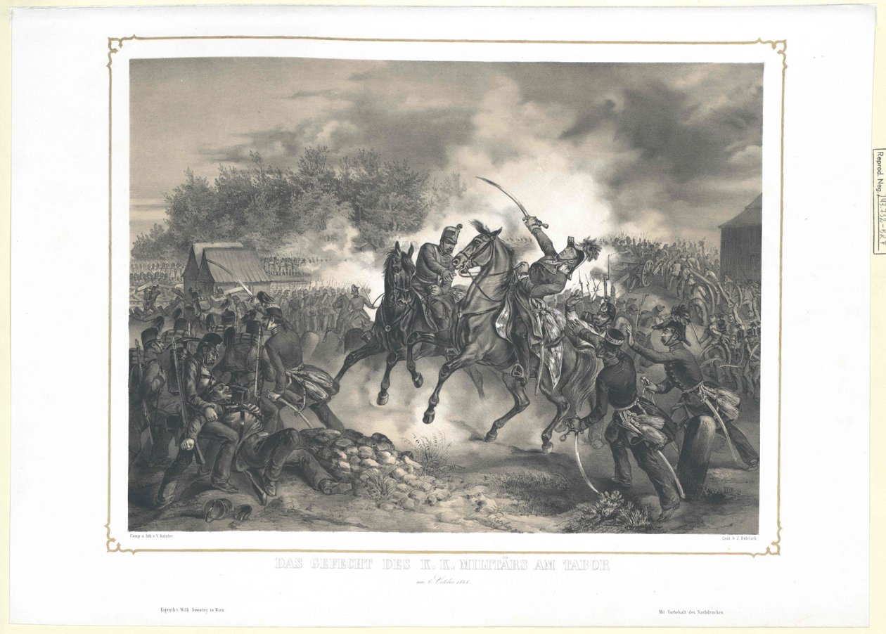 Der Kampf der k. k. Militärs bei Tabor am 6. Oktober 1848 von Artist Unknown