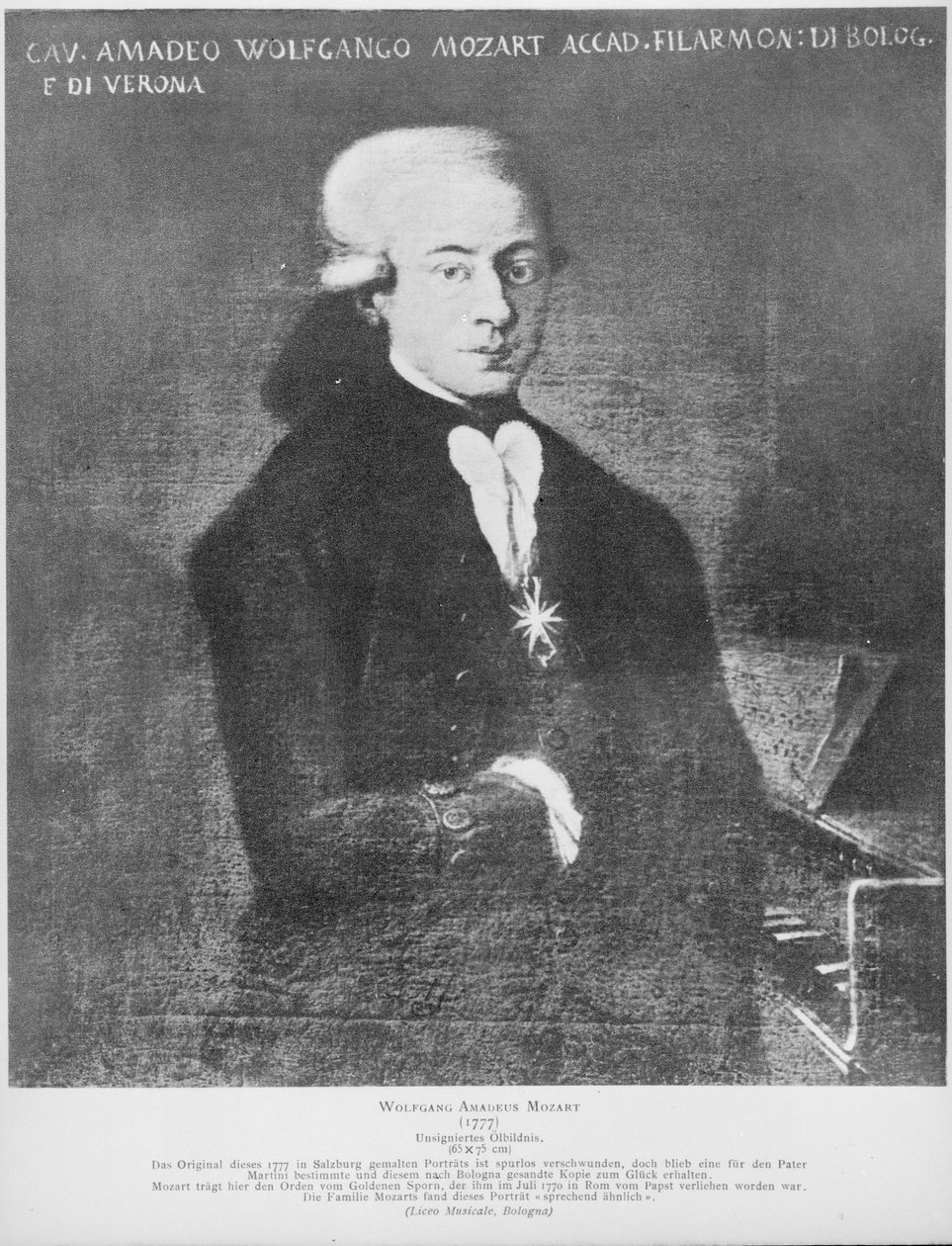 Wolfgang Amadeus Mozart von Artist Unknown