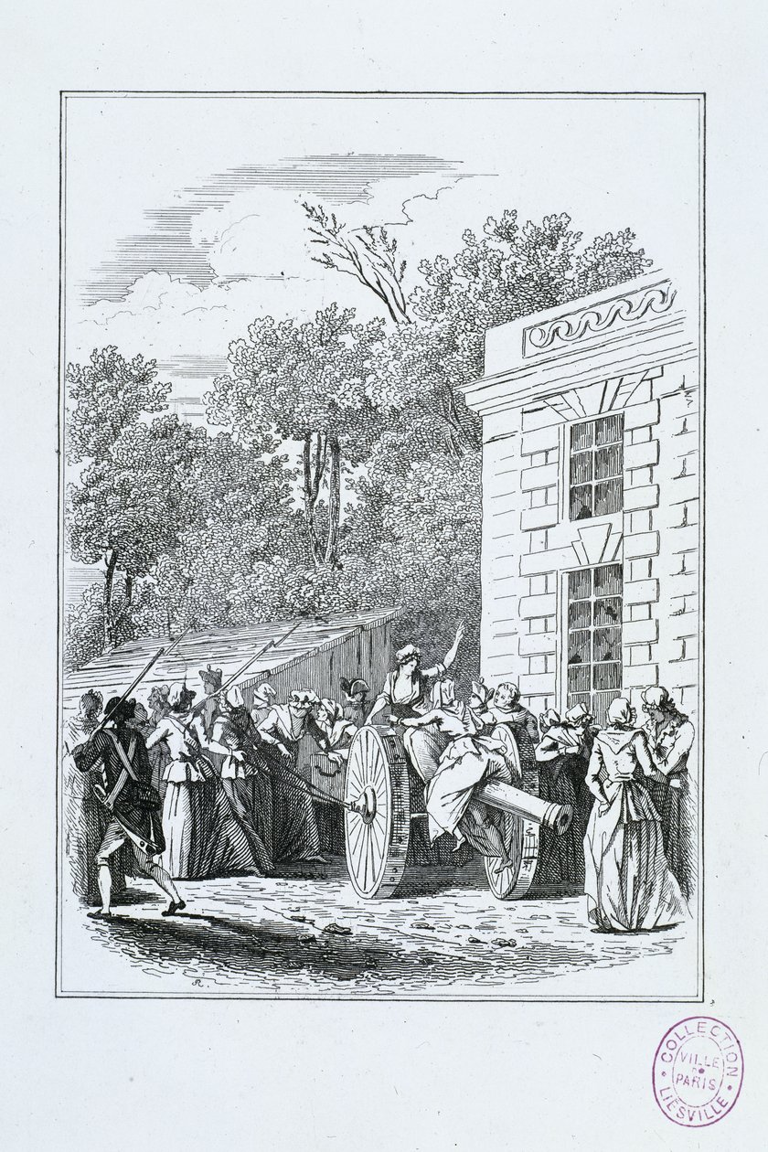 Abreise der Frauen von der Halle nach Versailles am Morgen des 5. Oktober von Ary Scheffer