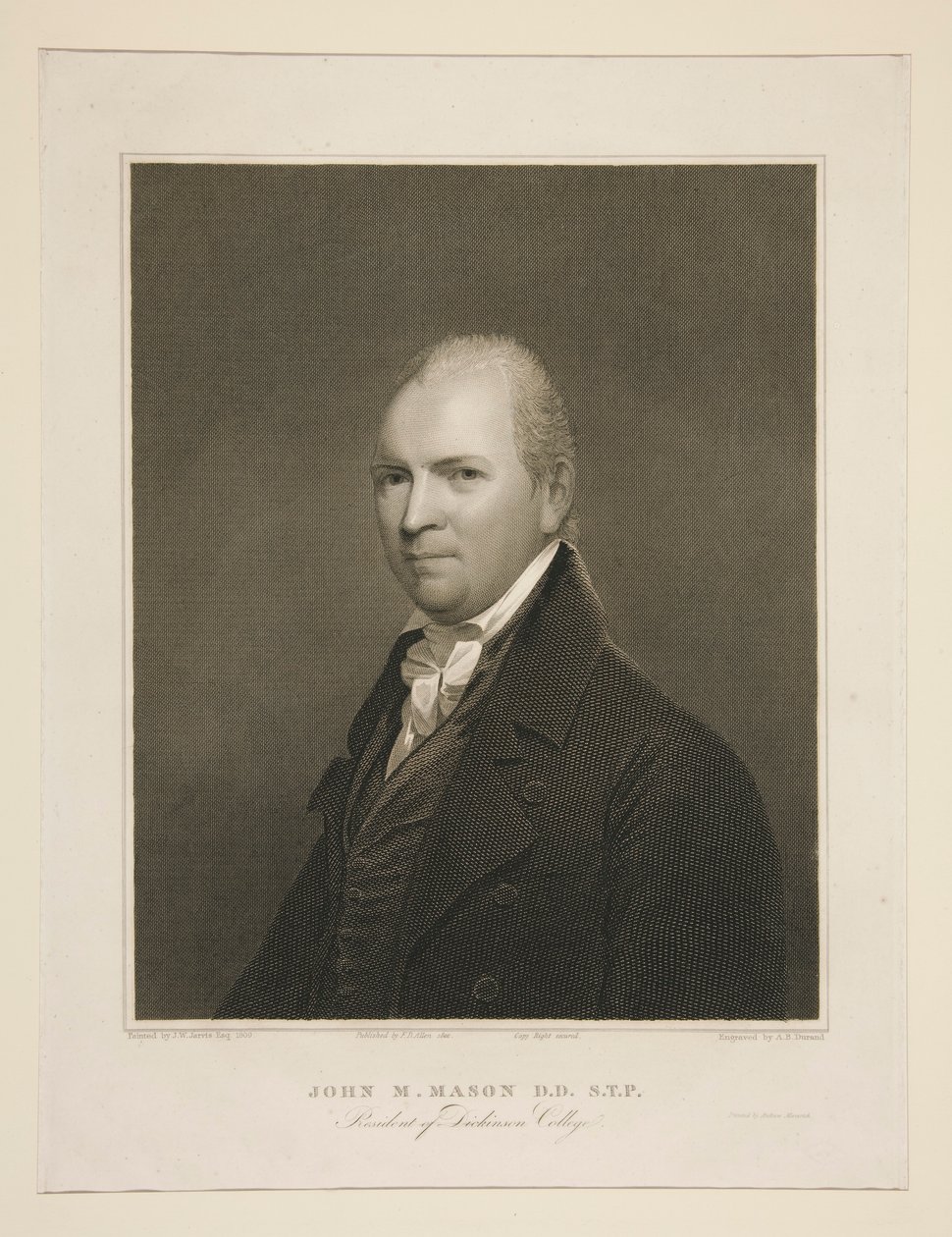John M. Mason, D.D., S.T.P., Präsident des Dickinson College von Asher Brown Durand