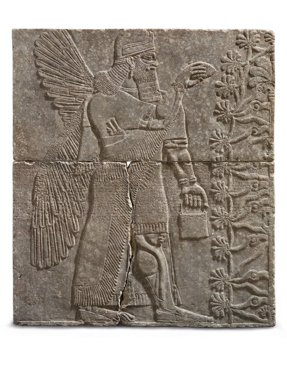 Relief eines geflügelten Genius, Herrschaft von Ashurnasirpal, ca. 883-859 v. Chr. von Assyrian
