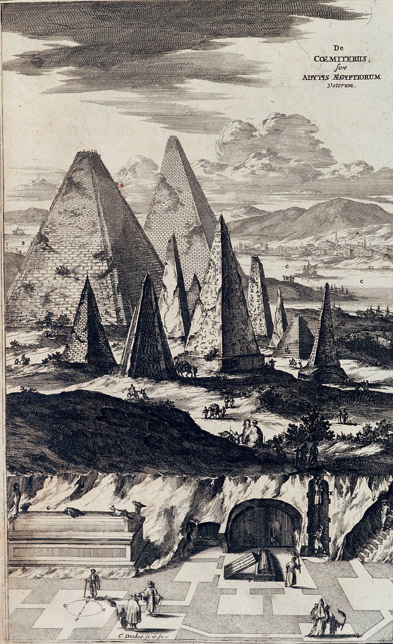 Pyramiden der Schwarzen Pharaonen - in „Sphynx mystagoga“ von Athanase Kircher von Athanasius Kircher