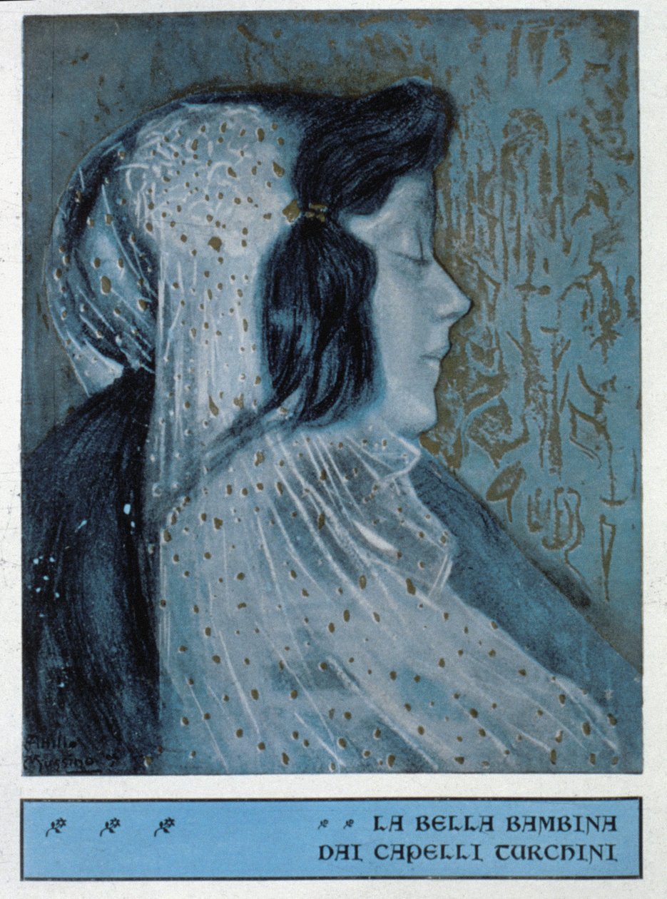 Die blaue Fee in Pinocchios Abenteuer von Attilio Mussino