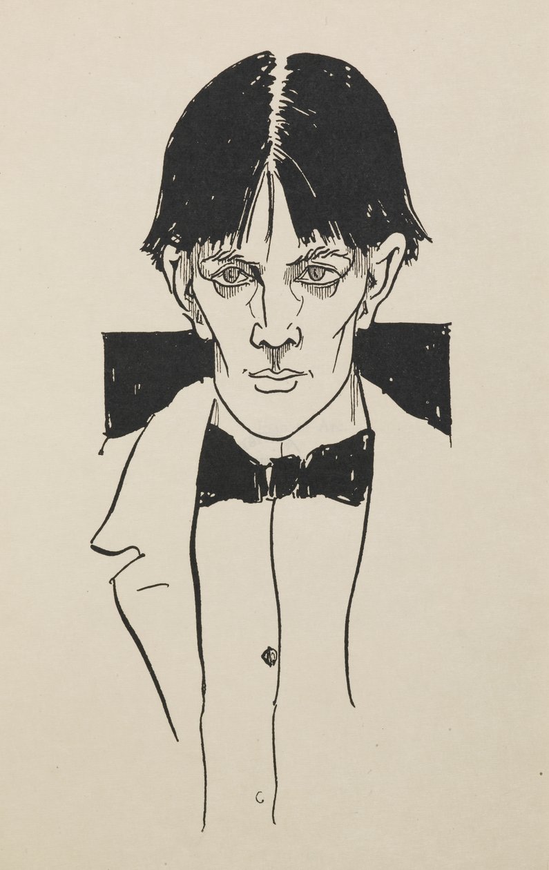 Porträt aus einem Buch mit fünfzig Zeichnungen von Aubrey Beardsley