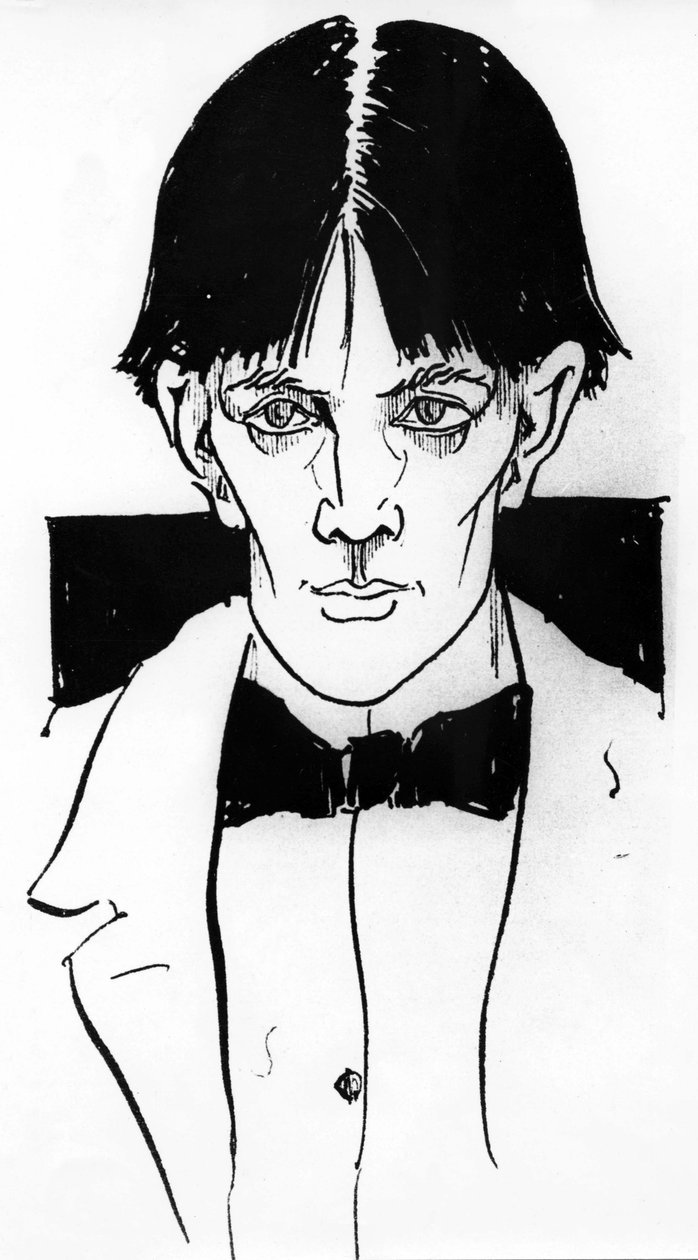 Selbstporträt von Aubrey Vincent Beardsley (1872-1898) englischer Illustrator und Schriftsteller von Aubrey Beardsley