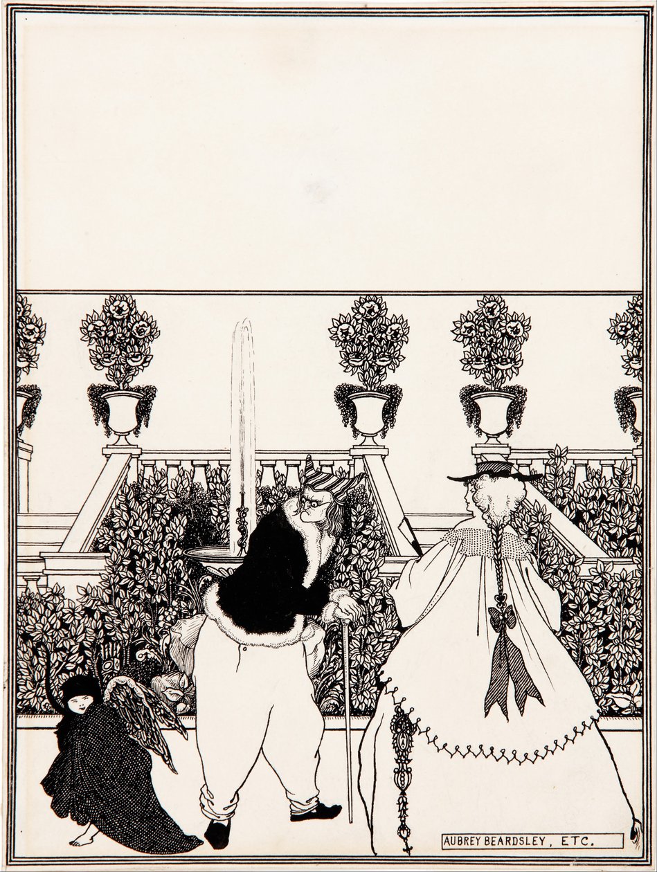 Die Vertreibung des Amor aus dem Garten (Vorbereitende Zeichnung für das Coverdesign von 