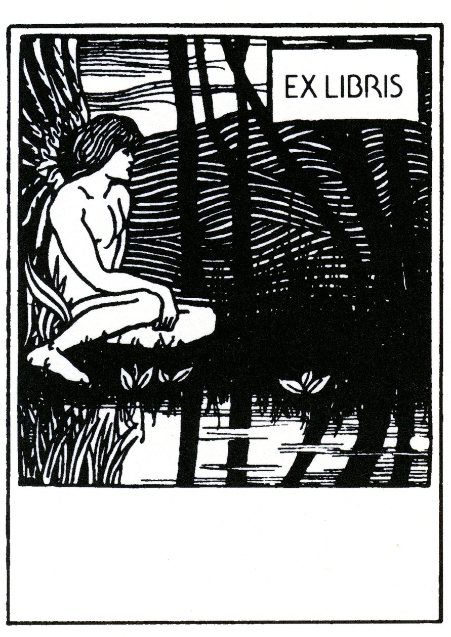 Vignette Ex Libris von Aubrey Beardsley (1872-1898) von Aubrey Beardsley