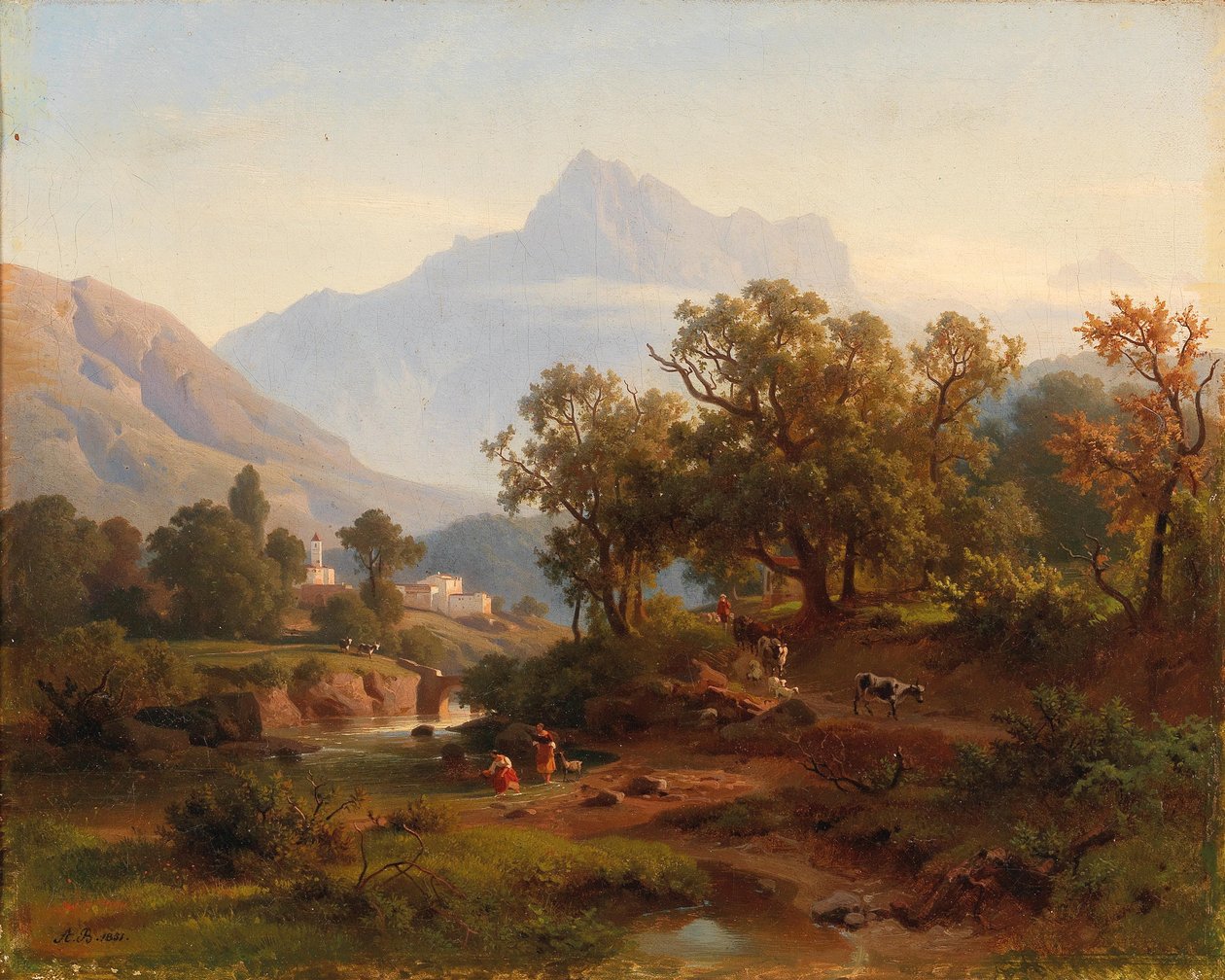Region in Südtirol – Landschaft im Morgenlicht von August Behrendsen