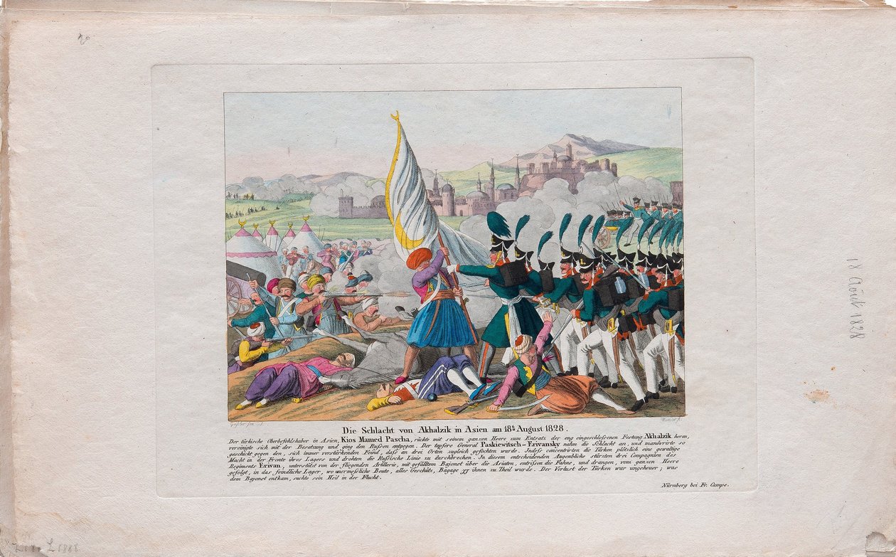 Die Erstürmung der Festung Akhaltsikhe am 27. August 1828, um 1830 von August Friedrich Andreas Campe