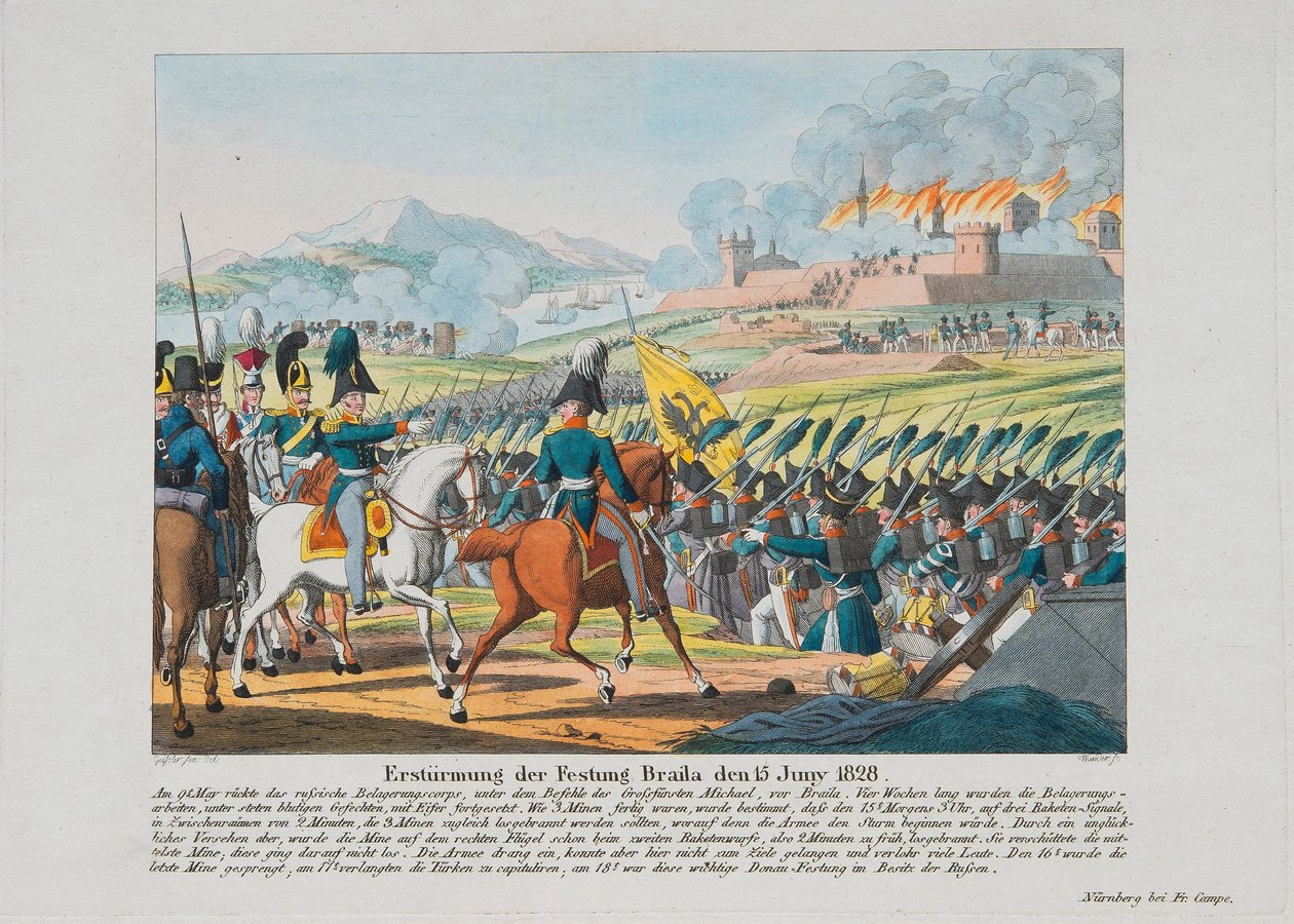 Erstürmung der Brailov-Festung am 15. Juni 1828, ca. 1830 von August Friedrich Andreas Campe