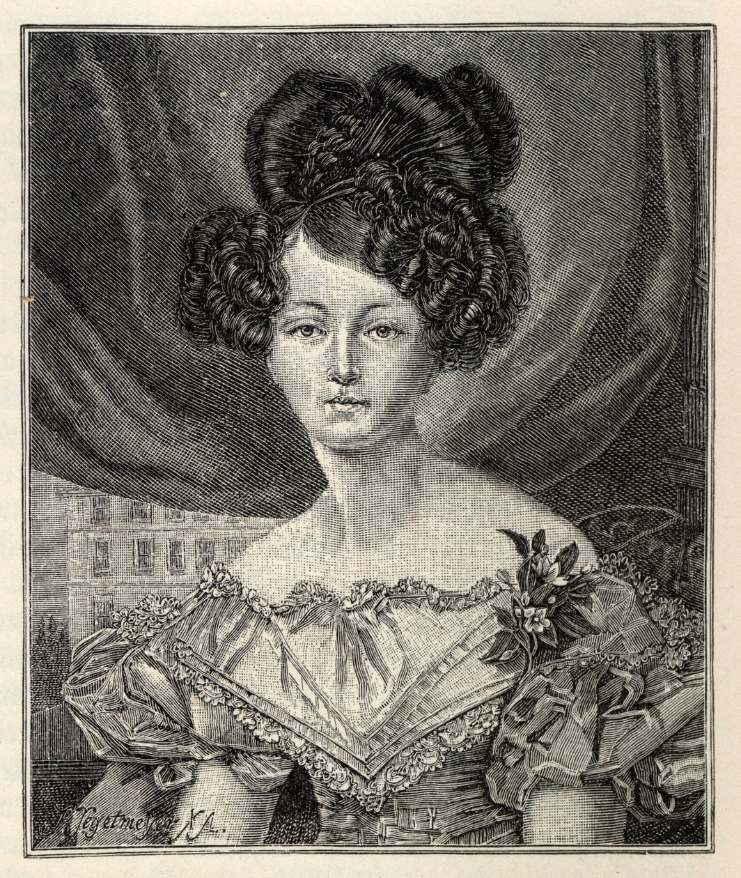 Augusta von Sachsen-Weimar-Eisenach als Prinzessin von Preußen von August Heinrich Ferdinand Tegetmeyer