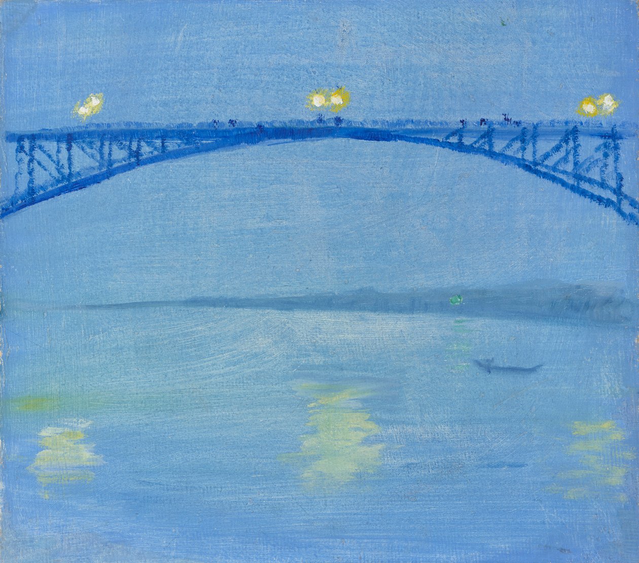 Rheinbrücke am Abend von August Macke