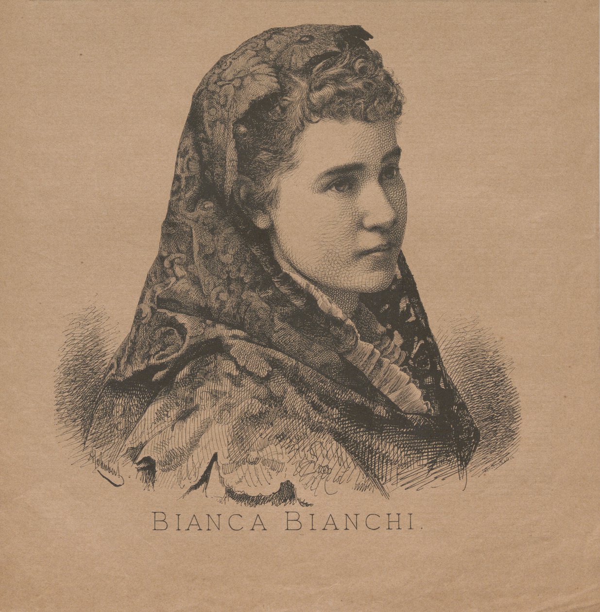 Porträt der Opernsängerin Bianca Bianchi von August Schubert