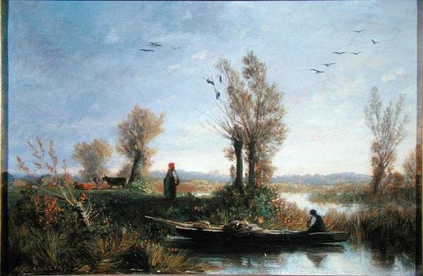 Die Ufer eines Kanals von Auguste-Paul-Charles Anastasi