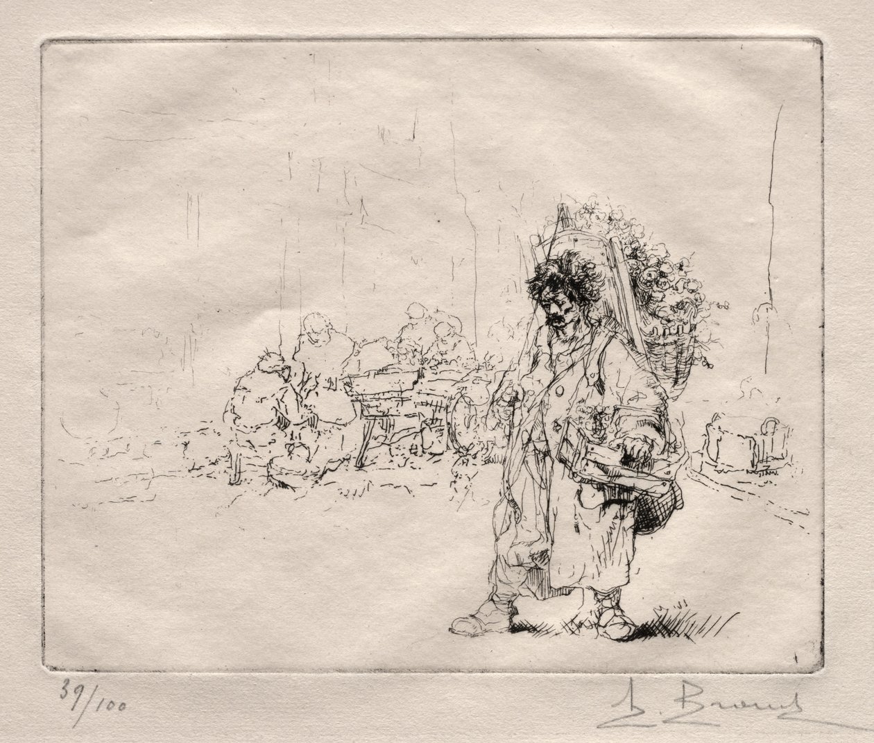 Marchand a la Hotte von Auguste Brouet