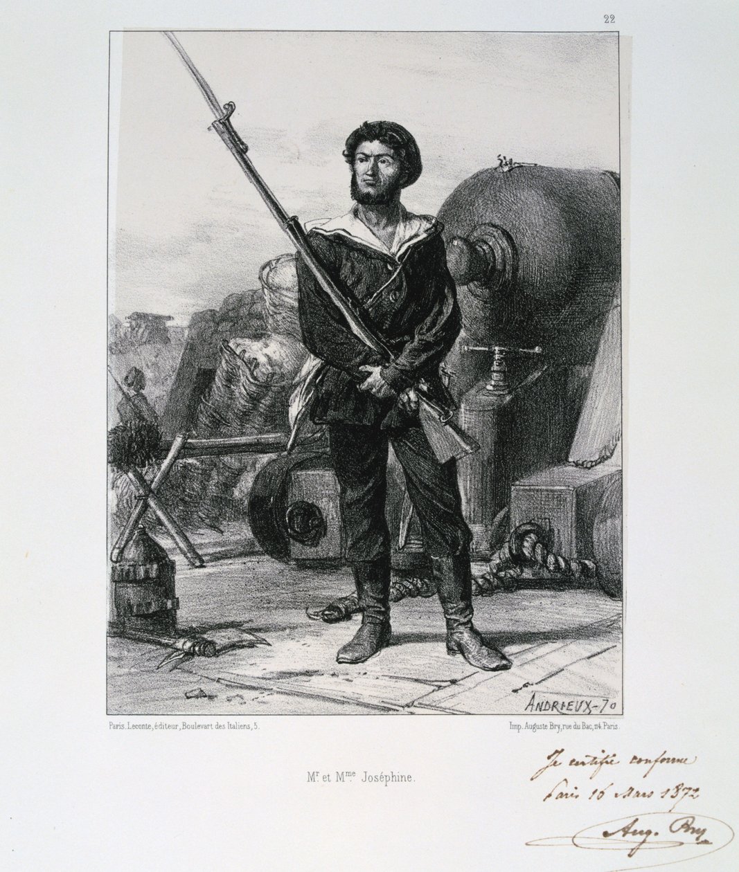 M und Mme Josephine, Belagerung von Paris, Deutsch-Französischer Krieg, 1870 1872 von Auguste Bry