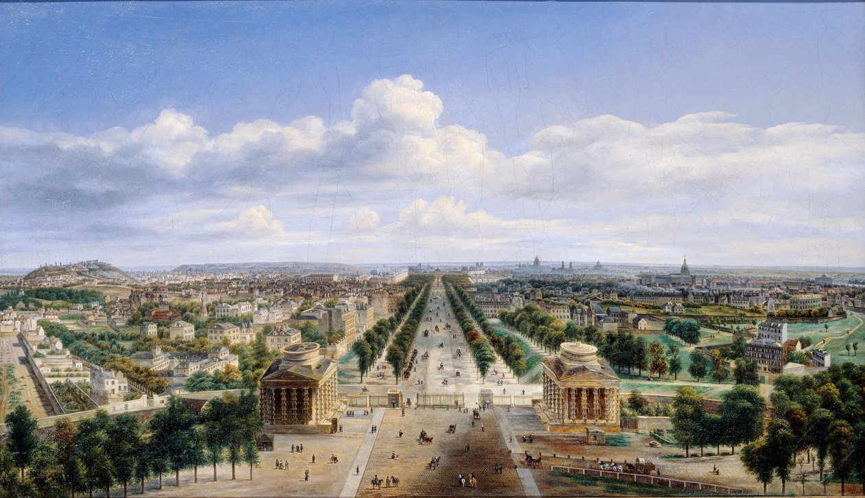 Blick auf Paris, vom Arc de Triomphe de l