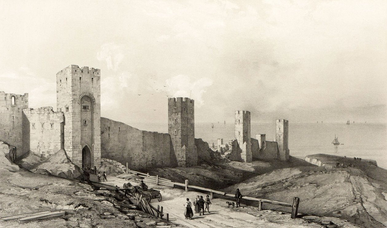 Die Mauern von Wisby, Insel Gotland von Auguste Etienne Francois Mayer
