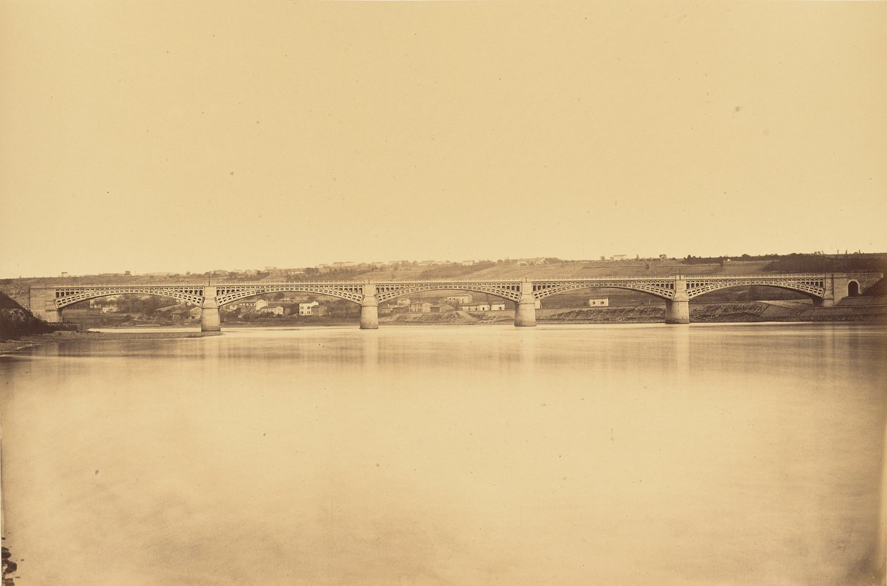 Abzweigung von Givors nach Chasse, Viadukt über die Rhone von Auguste Hippolyte Collard