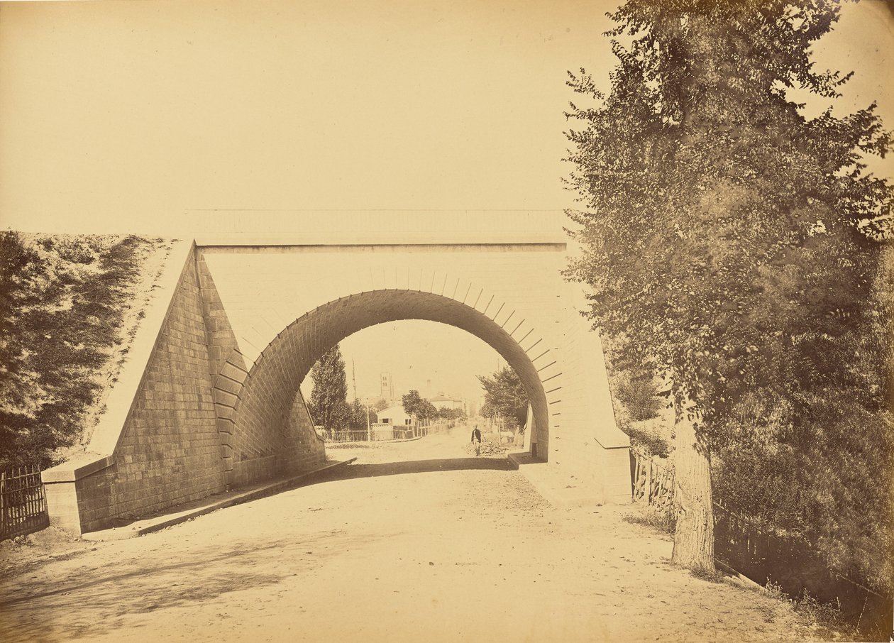 Viadukt auf der Route von Lyon nach Montbrison in Montbrison von Auguste Hippolyte Collard