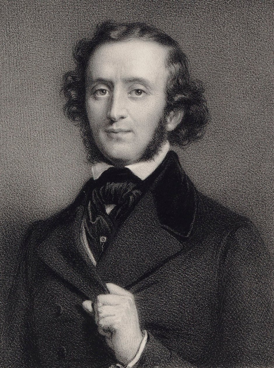 Porträt des Pianisten und Komponisten Felix Mendelssohn Bartholdy 1809-1847 von Auguste Lemoine
