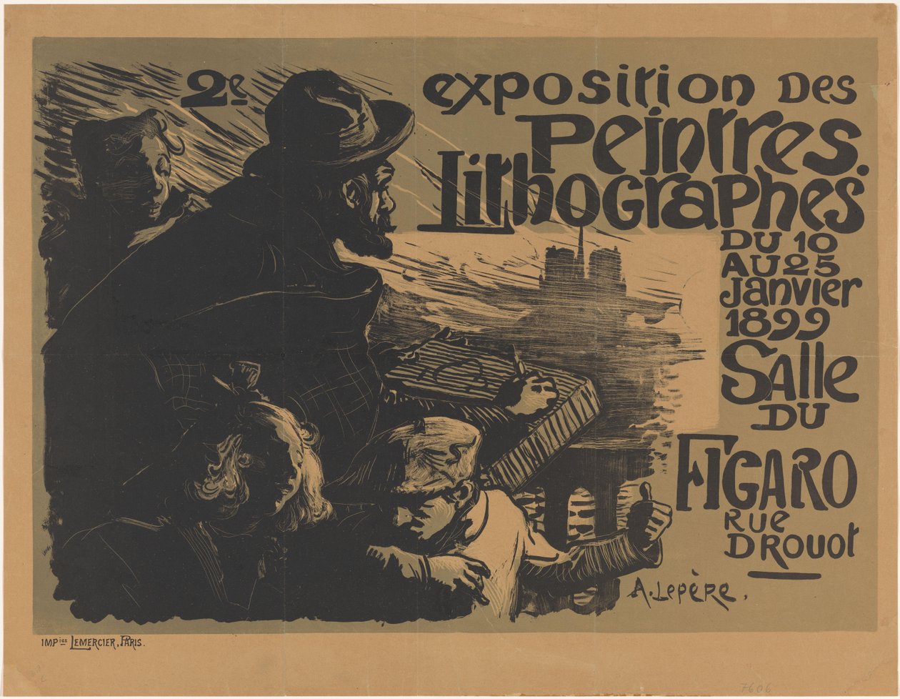 Plakat für die zweite Ausstellung der Lithographenmaler von Auguste Lepere