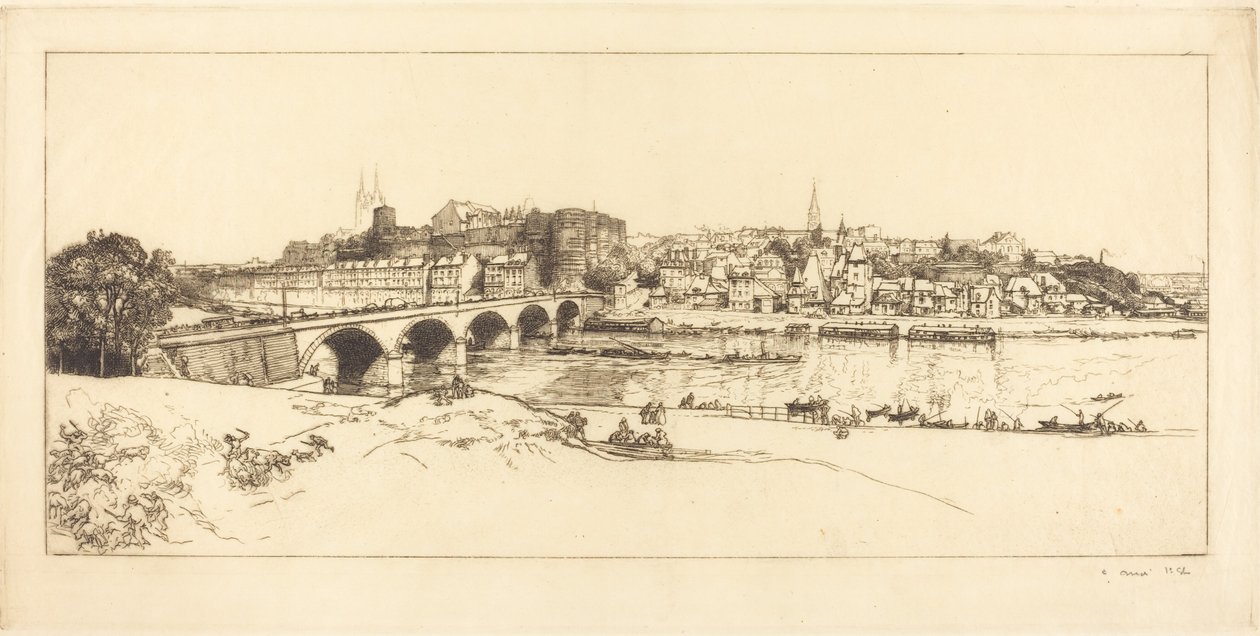 Angers - Panoramablick von Auguste Lepere