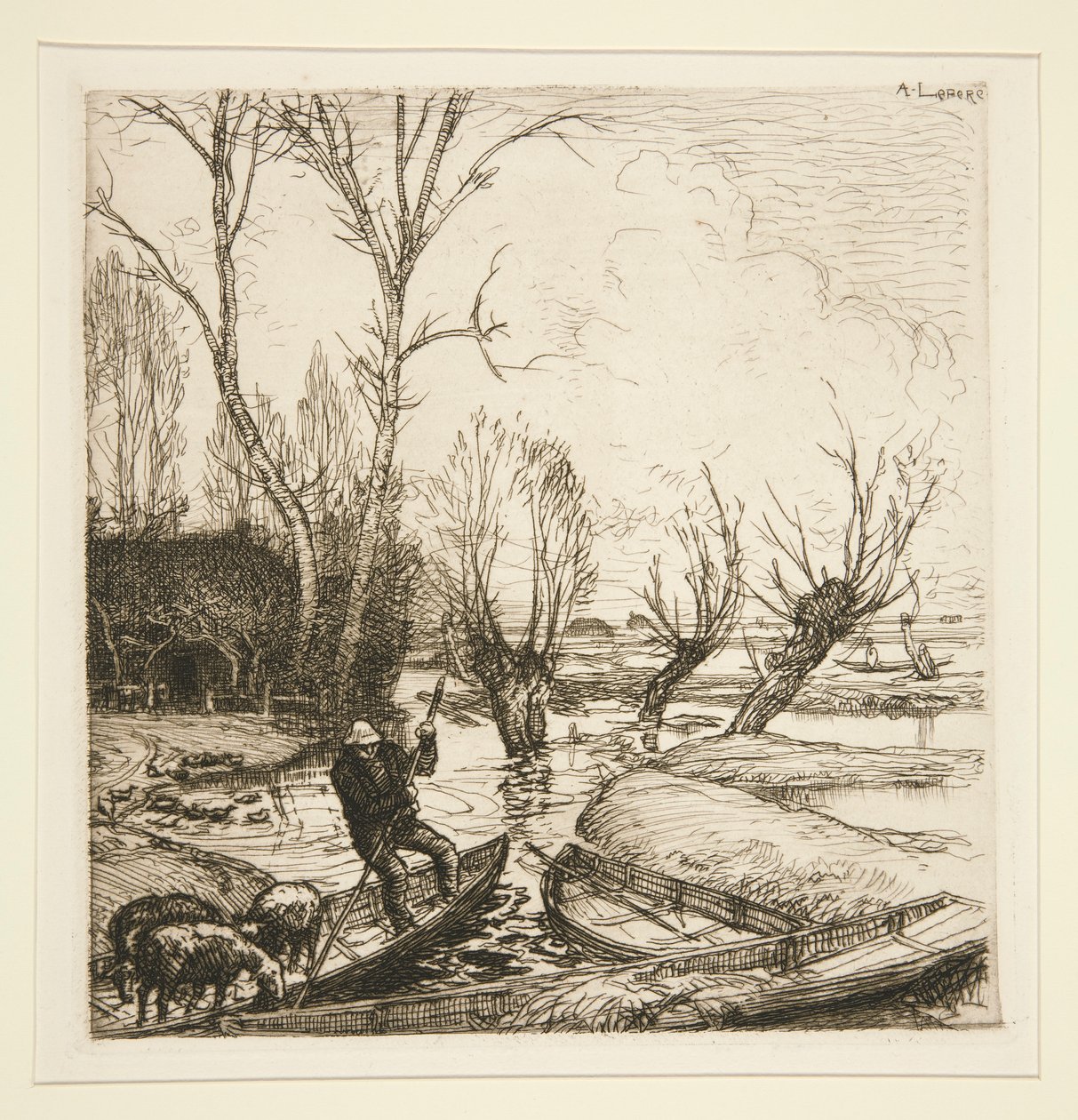 Der überflutete Marais - Der Schäfer von Auguste Lepere