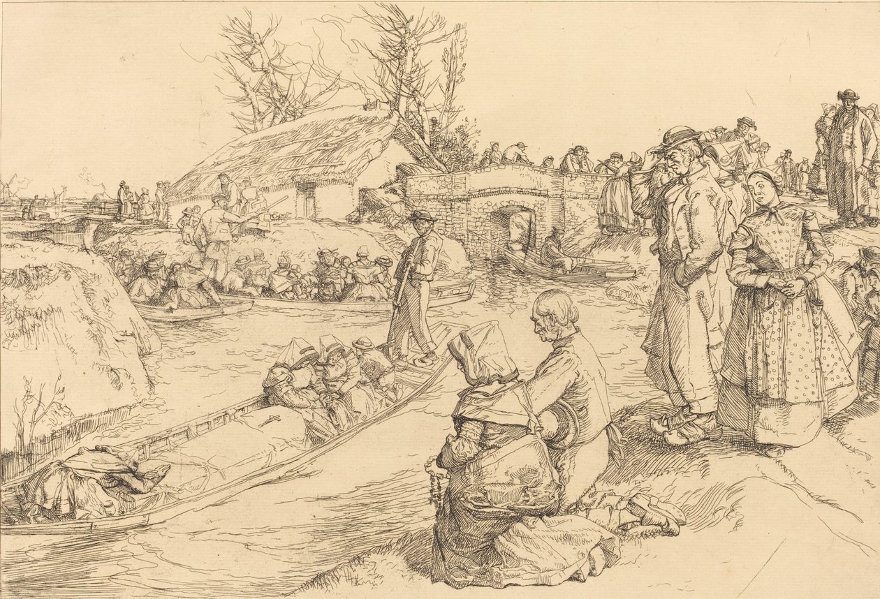 Beerdigung im Vendeen-Sumpf von Auguste Lepere