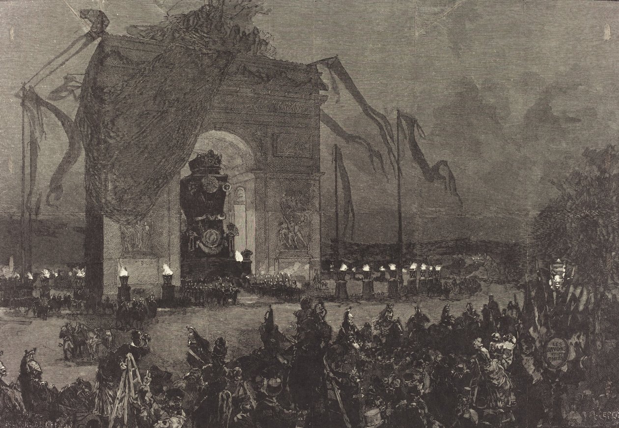 Begräbnis von Victor Hugo. Die Totenwache von Auguste Lepere