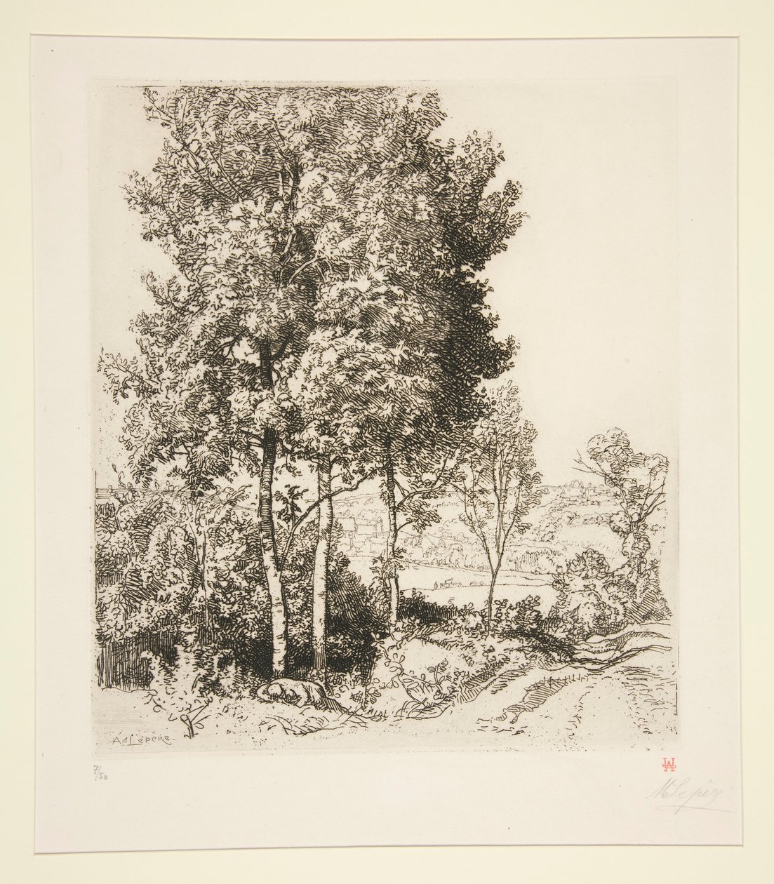 Das Tal des kleinen Morin nahe Verdelot (Seine-et-Marne) von Auguste Lepere