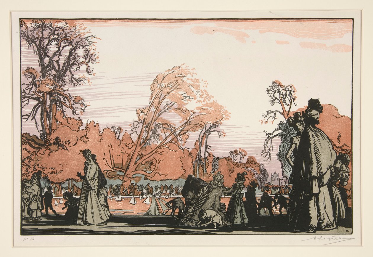 Le bassin des Tuileries von Auguste Lepere
