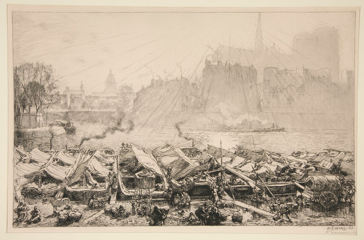 Le marché aux pommes (Paris) von Auguste Lepere
