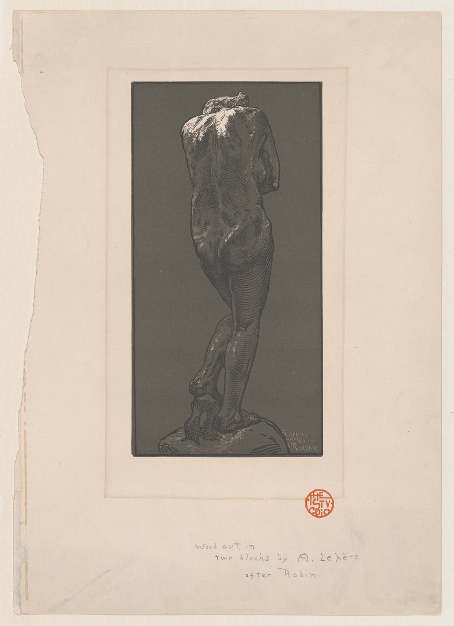 Nackte Statue, von hinten gesehen, ca. 1902 von Auguste Lepere