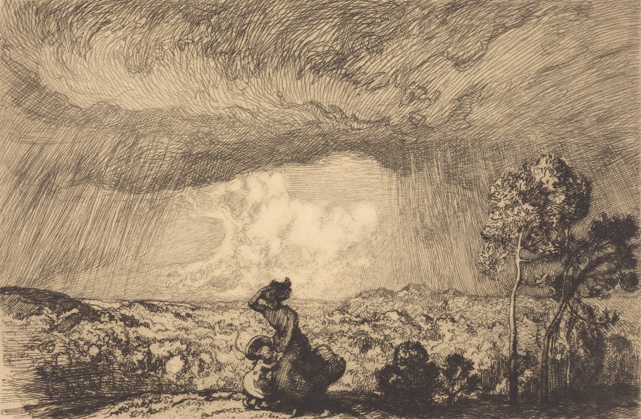 Sturm auf der Düne, Vendée von Auguste Lepere