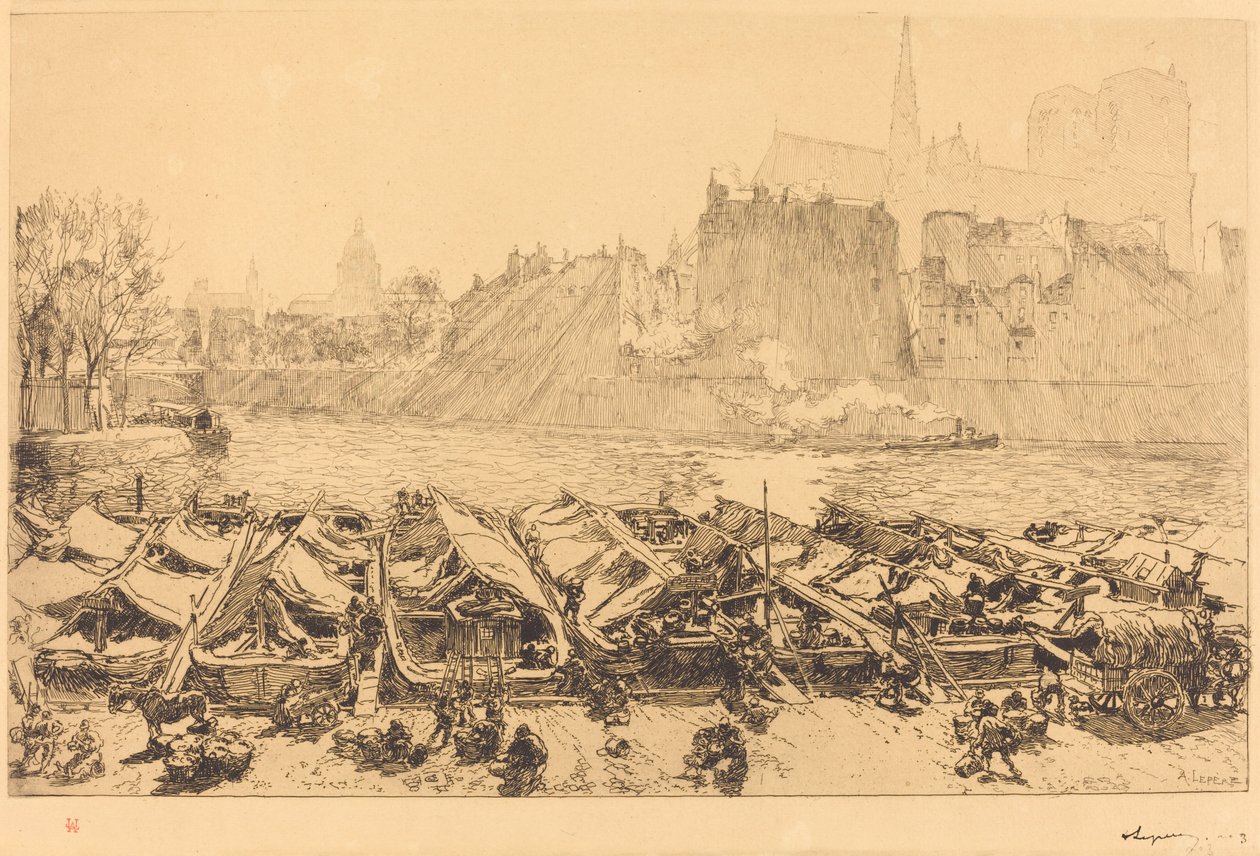 Der große Apfelmarkt von Auguste Lepere
